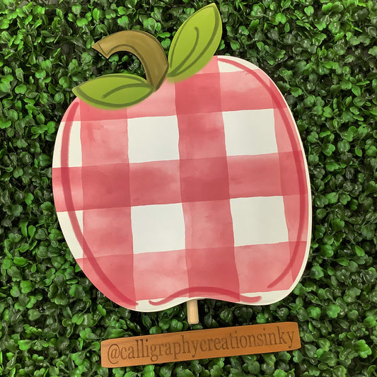 Gingham Apple Topper