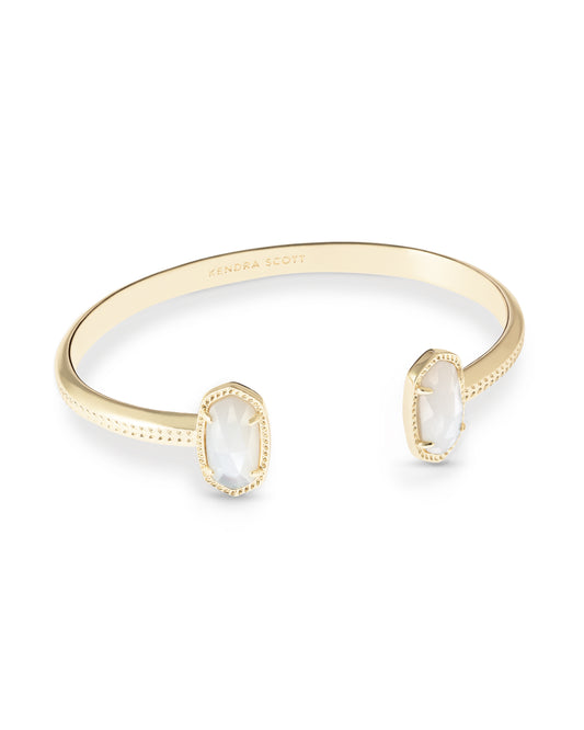 Kendra Scott Elton Cuff Bracelet - Gold Ivory Mother Of Pearl