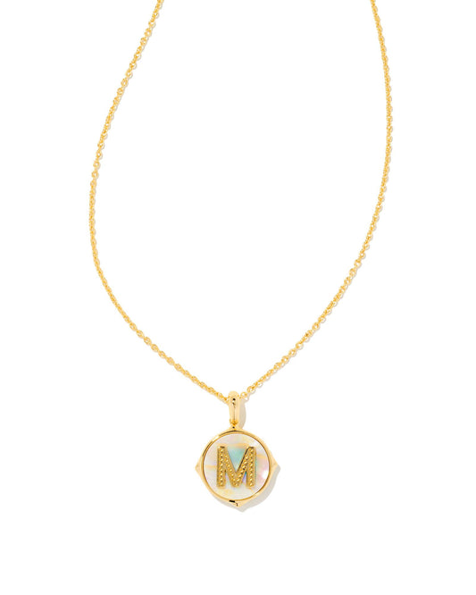 Kendra Scott Letter M Disc Pendant Necklace