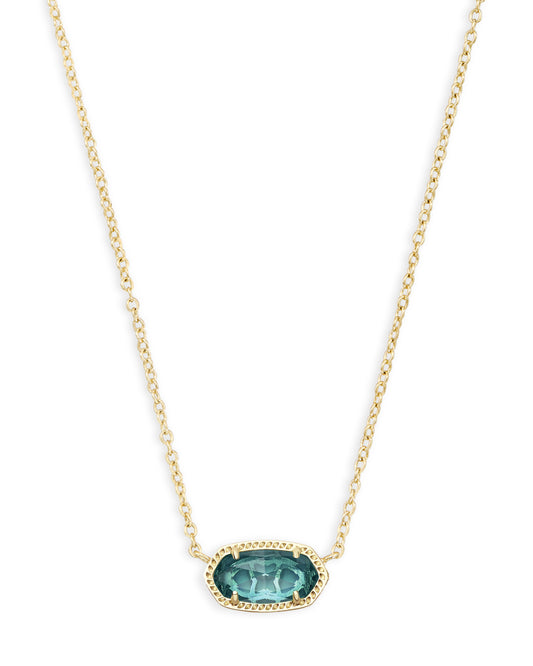 Kendra Scott Elisa Pendant Necklace - Gold London Blue