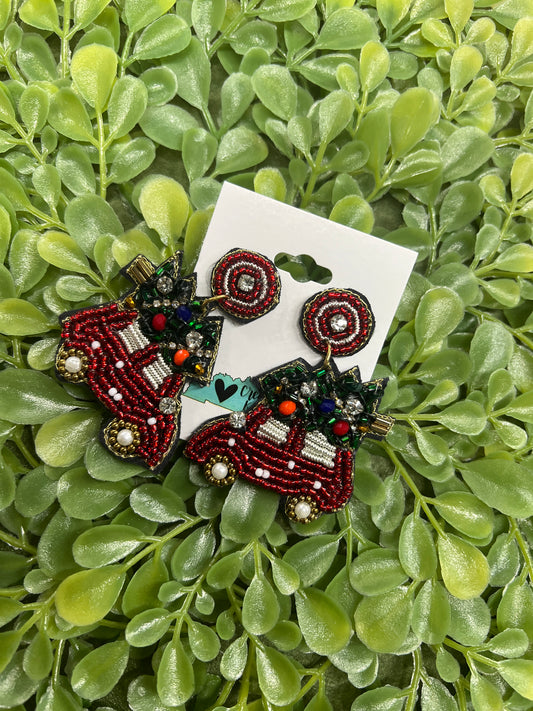 Christmas Tree & Car Earrings