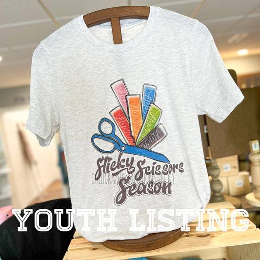 Youth Sticky Scissors Season Tee - FINAL SALE