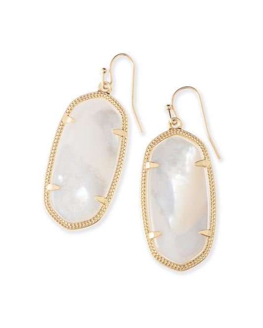 Kendra Scott Elle Drop Earrings - Gold Ivory Mother Of Pearl