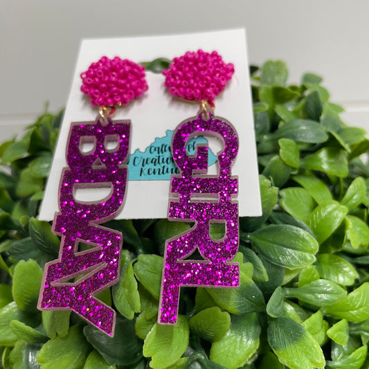 Pink Bday Girl Earrings