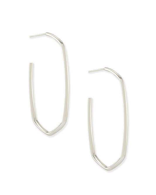 Kendra Scott Danielle Hoop Earrings - Rhodium Metal