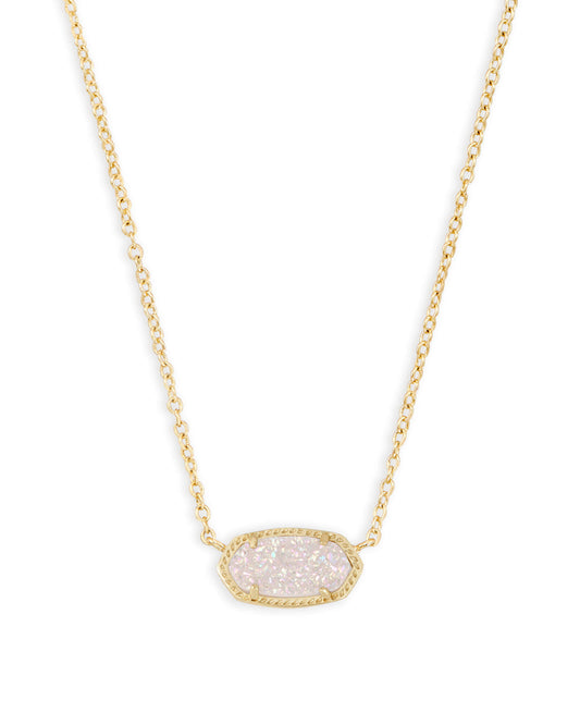 Kendra Scott Elisa Pendant Necklace - Gold Iridescent Drusy